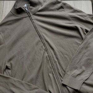Cerruti 1881 Light Olive Green Full Zip Maglia Tricot Cardigan XXL NWT
